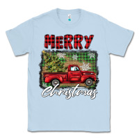 Dusty Blue merry christmas truck Classic Tee - BarkalooDesign