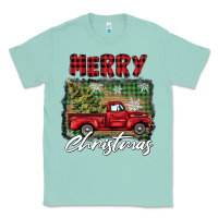 Seafoam merry christmas truck Classic Tee - BarkalooDesign