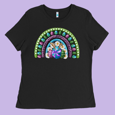 Easter Rainbow Ladies Tee Designed By Ranaportraitstore