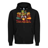 Black western thankful thanksgiving turkey Zipper Hoodie - NancyCooperArtShop