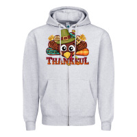 Western Thankful Thanksgiving Turkey Zipper Hoodie | Teevron