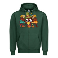 Sports Green western thankful thanksgiving turkey Zipper Hoodie - NancyCooperArtShop