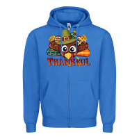 True Royal western thankful thanksgiving turkey Zipper Hoodie - NancyCooperArtShop
