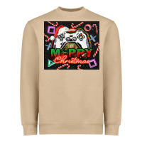 Mushroom gamer merry christmas Heavyweight Sweatshirt - NancyCooperArtShop