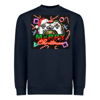 Navy gamer merry christmas Heavyweight Sweatshirt - NancyCooperArtShop
