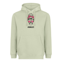 Matcha Pink Flower Mom Skull Heavyweight Hoodie - Bettercallsaul
