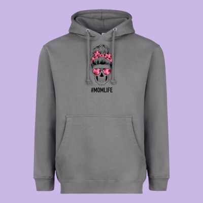 Pink Flower Mom Skull Heavyweight Hoodie Designed By Bettercallsaul