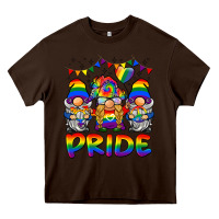 Chocolate Brown pride gnome Heavy Core Tee - BarkalooDesign