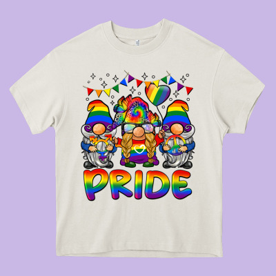 Pride Gnome Heavy Core Tee Designed By Barkaloodesign