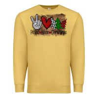 Antique Gold Peace Love Christmas Premium Sweatshirt - Bettercallsaul