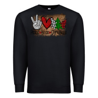 Black Peace Love Christmas Premium Sweatshirt - Bettercallsaul