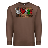 Chestnut Peace Love Christmas Premium Sweatshirt - Bettercallsaul