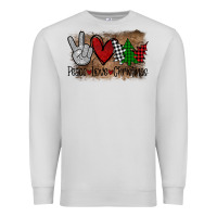 Dove Grey Peace Love Christmas Premium Sweatshirt - Bettercallsaul