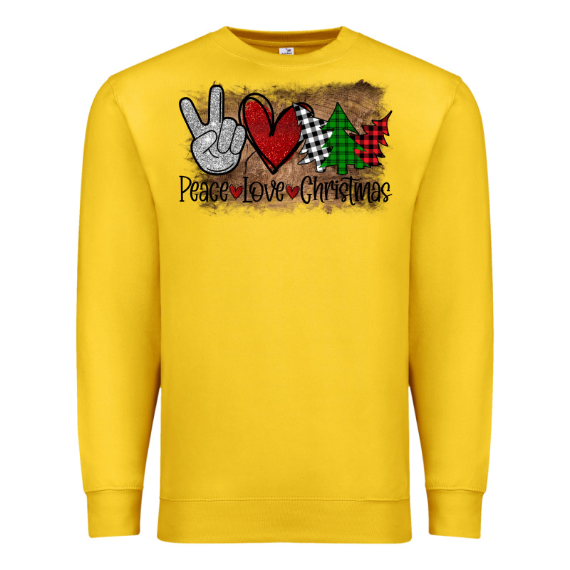 Peace Love Christmas Premium Sweatshirt by Bettercallsaul | Teevron