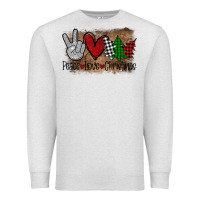 Oatmeal Heather Peace Love Christmas Premium Sweatshirt - Bettercallsaul