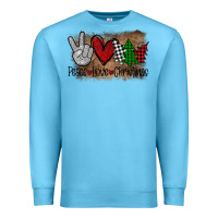 Ocean Blue Peace Love Christmas Premium Sweatshirt - Bettercallsaul