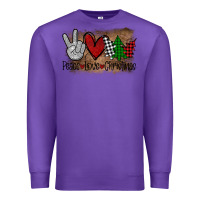 Purple Peace Love Christmas Premium Sweatshirt - Bettercallsaul
