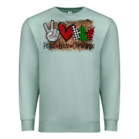 Seafoam Peace Love Christmas Premium Sweatshirt - Bettercallsaul