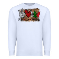 White Peace Love Christmas Premium Sweatshirt - Bettercallsaul