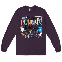 Plum every bunnys favorite dental office Long Sleeve Tee - MaliasSmallBusiness