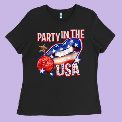 Party In The Usa Billie Wilder Ladies Tee Designed By Texasbilliewilder