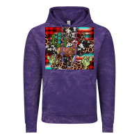 Cloud Purple christmas reinder Vintage Hoodie - JahusDesignShop