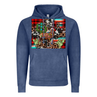 Vintage Denim christmas reinder Vintage Hoodie - JahusDesignShop