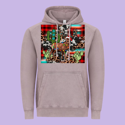 Christmas Reinder Vintage Hoodie Designed By Jahusdesignshop