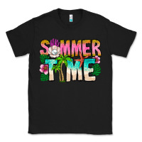 Black Summer Time Classic Tee - CowhideDigitalArt