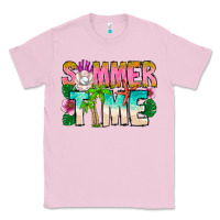 Bubblegum Pink Summer Time Classic Tee - CowhideDigitalArt
