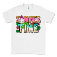 White Summer Time Classic Tee - CowhideDigitalArt