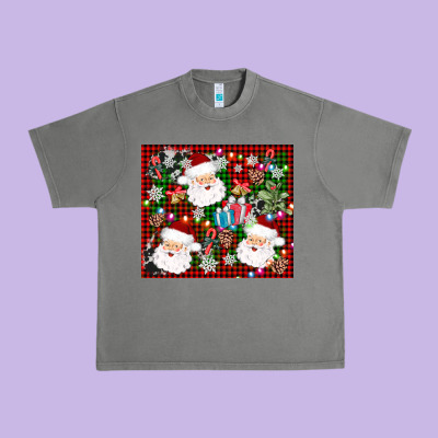 Santa Christmas Urban Heavy Tee Designed By Adodesignshop