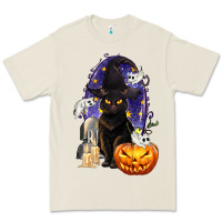 Bone Halloween Cat and Pumpkin Premium Tee - texasbilliewilder