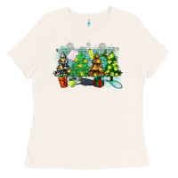 Bone christmas trees with tennis Ladies Tee - Zillion Design Studio