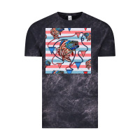 Cloud Black american flag bass Vintage Tee - BundleAndBundleShop