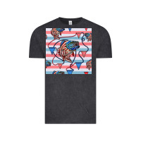 Vintage Black american flag bass Vintage Tee - BundleAndBundleShop