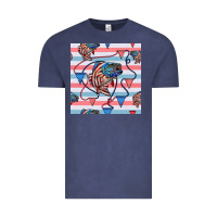 Vintage Denim american flag bass Vintage Tee - BundleAndBundleShop