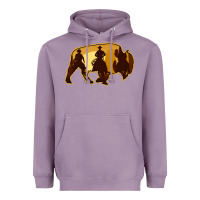 Lavender Bison Silhouette Cowboy Heavyweight Hoodie - Bettercallsaul