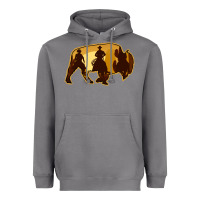 Storm Bison Silhouette Cowboy Heavyweight Hoodie - Bettercallsaul