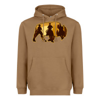 Toasted Coconut Bison Silhouette Cowboy Heavyweight Hoodie - Bettercallsaul