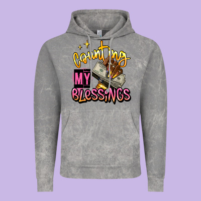 Counting My Blessings Afro Hands Vintage Hoodie Designed By Ranaportraitstore