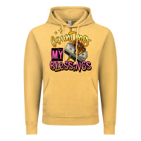 Vintage Mustard counting my blessings afro hands Vintage Hoodie - RanaPortraitStore