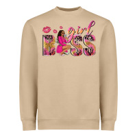 Girl Boss Afro Black Woman Heavyweight Sweatshirt | Teevron