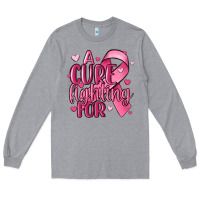 Heather Grey a cure fighting for Long Sleeve Tee - MaliasSmallBusiness