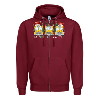 Burgundy christmas school bus Zipper Hoodie - MaliasSmallBusiness