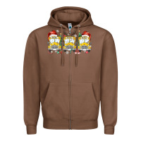 Chestnut christmas school bus Zipper Hoodie - MaliasSmallBusiness