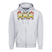 Heather Grey christmas school bus Zipper Hoodie - MaliasSmallBusiness