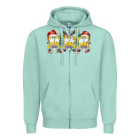 Seafoam christmas school bus Zipper Hoodie - MaliasSmallBusiness