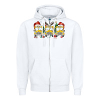 White christmas school bus Zipper Hoodie - MaliasSmallBusiness