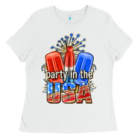 Party In The Usa Popsicles Billie Wilder Ladies Tee | Teevron